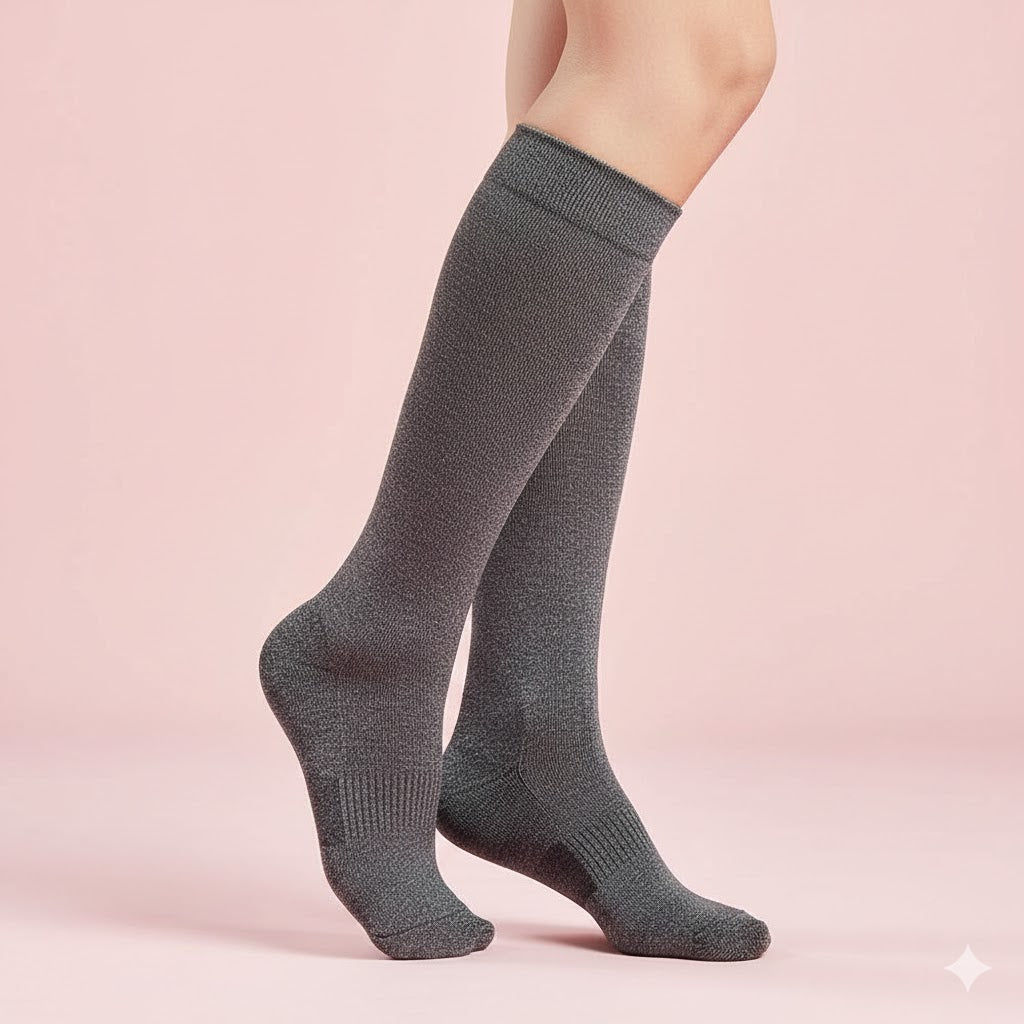 Le format comparé dans ce dossier : une chaussette de compression graduée, vendue de 14,99 € à 39,90 € selon la marque. Relevé du 28 septembre 2026.